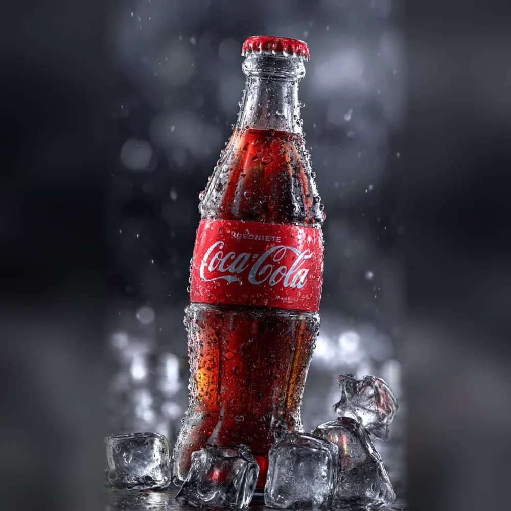 Coke, served on a leaf pattal